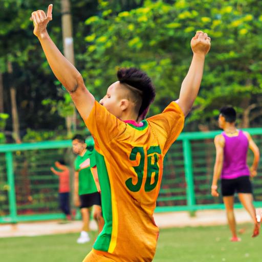 Cầu thủ bóng đá Việt Nam ăn mừng sau khi ghi bàn
