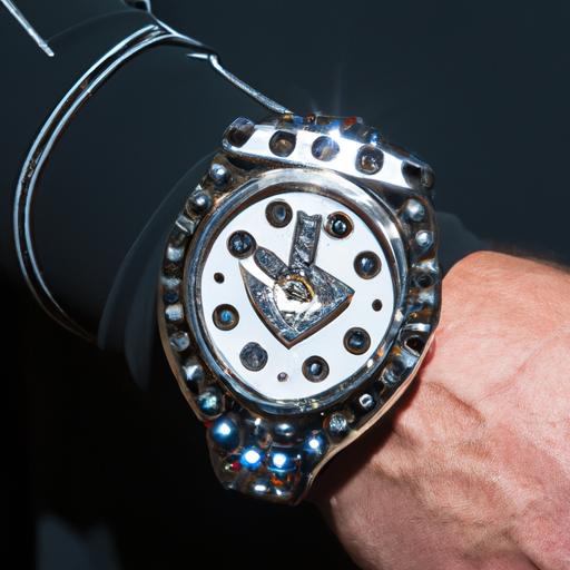 Cầu thủ đeo đồng hồ được trang trí bởi kim cương