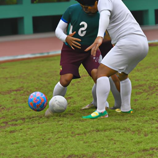 Chuyền bóng giữa các cầu thủ với chiến thuật sân 6.