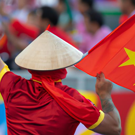 Cổ động viên Việt Nam cổ vũ đội tuyển trong trận đấu tại Asian Cup 2019.