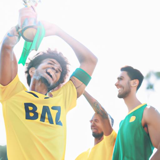 Hình ảnh đội tuyển bóng đá Brazil ăn mừng trên sân sau khi vô địch World Cup