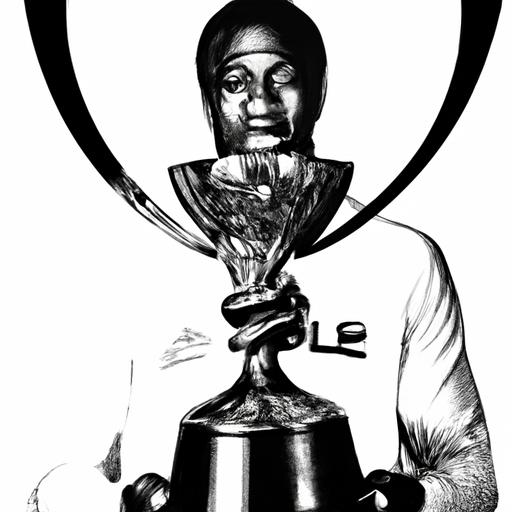 Hình ảnh cổ điển đen trắng của Pele cầm chiếc cúp vô địch World Cup
