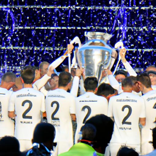 Đội Real Madrid nâng cao cúp Champions League