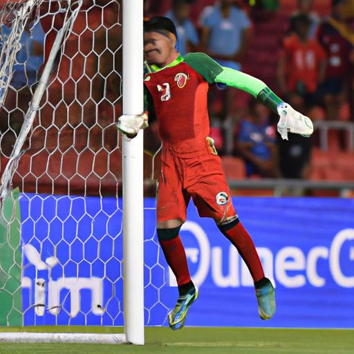 Thủ môn Việt Nam cản phá thành công trong pha bóng quan trọng tại Asian Cup 2019.